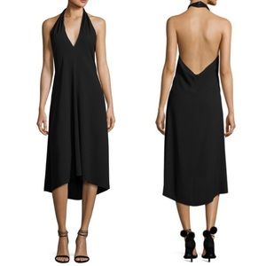Theory Araci Rosina Crepe Halter Dress Black BNWT Size 8
